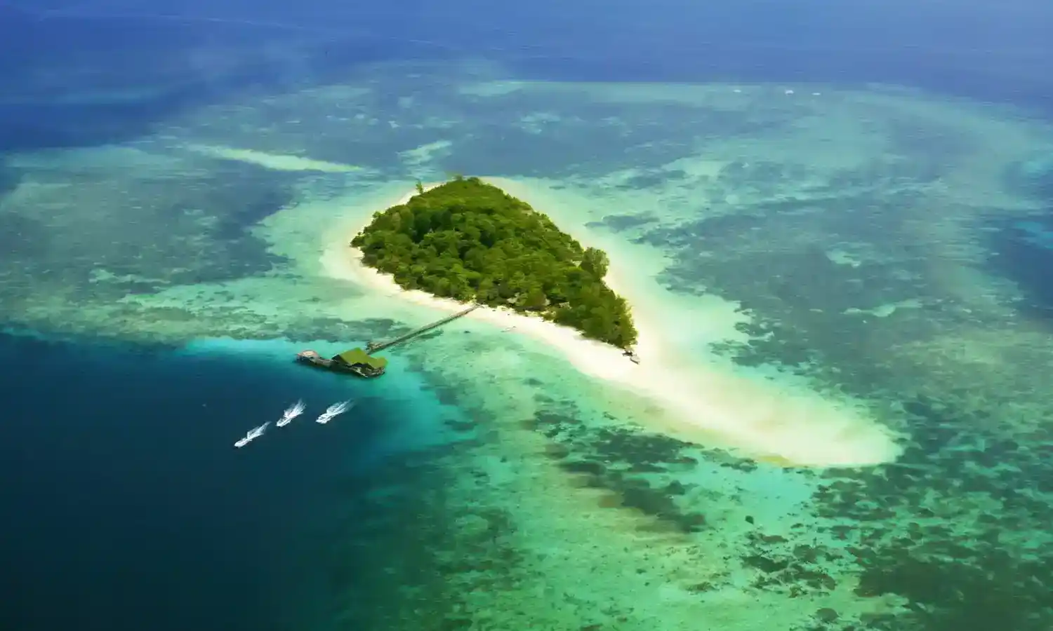 Lankayan island, aerial view